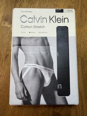 Calvin Klein Cotton Stretch Men's Black Jockstrap Size S